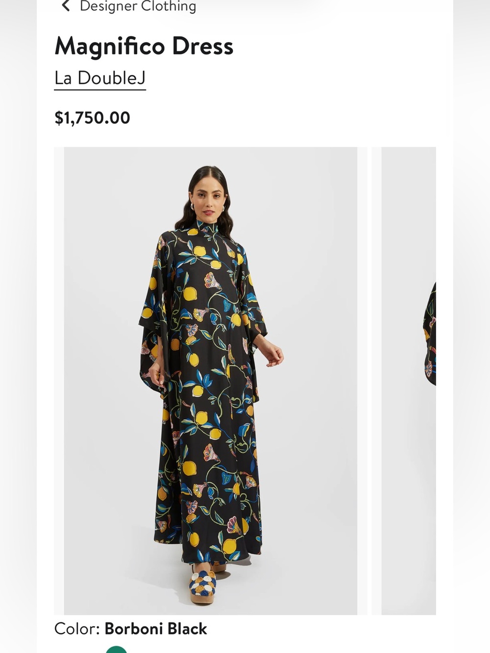 La DoubleJ Magnifico Maxi Dress in Borboni Black Floral